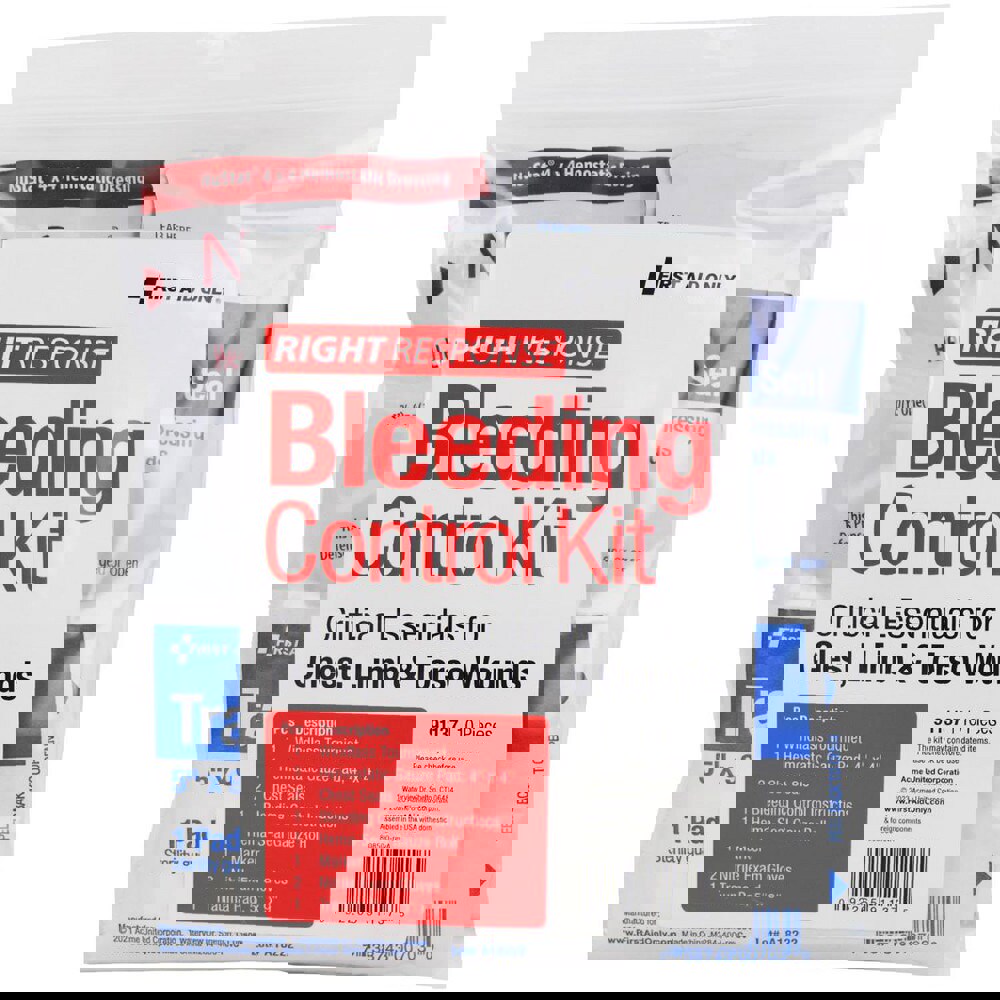 Emergency Prep Kits; Kit Type: Bleeding Control ; Container Type: Bag ; Container Material: Plastic ; Color: Clear ; Overall Length: 2.00in ; Overall Height: 9in